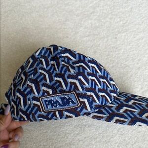Prada Geometric Blue and Brown Cap